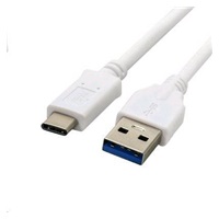 C-TECH kabel USB 2.0 AM na USB-C (AM/CM), 2m, bílá