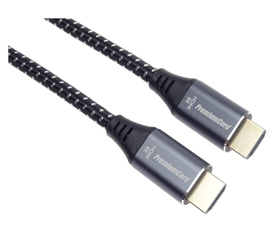 PREMIUMCORD Kabel HDMI 2.1 High Speed + Ethernet kabel 8K@60Hz, zlacené konektory, 3m