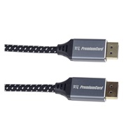 PREMIUMCORD Kabel DisplayPort 1.4 přípojný kabel, kovové a zlacené konektory, 0,5m