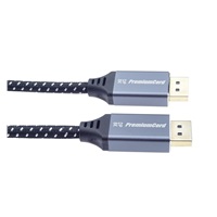 PREMIUMCORD Kabel DisplayPort 1.4 přípojný kabel, kovové a zlacené konektory, 0,5m