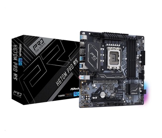 ASRock MB Sc LGA1700 H670M PRO RS, Intel H670, 4xDDR4, 1xDP, 1xHDMI, mATX