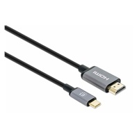 Manhattan kabel USB-C na HDMI, USB-C Male na HDMI Male, 2m, černá