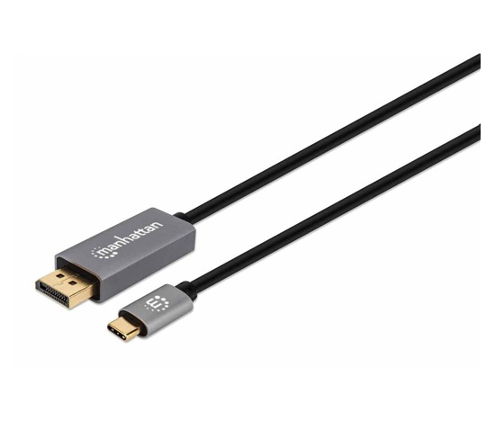 Manhattan kabel USB-C na DisplayPort 1.4, USB-C Male na DisplayPort Male, 3m, černá