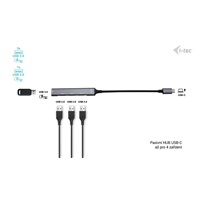 i-tec USB-C Metal HUB 1x USB 3.0 + 3x USB 2.0