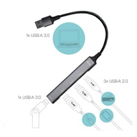 i-tec USB 3.0 Metal HUB 1x USB 3.0 + 3x USB 2.0