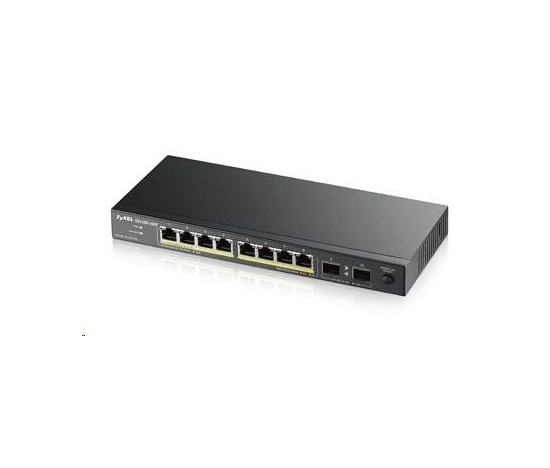 Zyxel GS1100-10HP v2 10-port Desktop Gigabit PoE Switch, 8x gigabit PoE RJ45, 2x SFP, 120W PoE budget