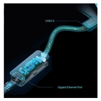 TP-Link UE306 USB/Ethernet síťový adaptér (1xUSB3.0 -> 1xGbE)