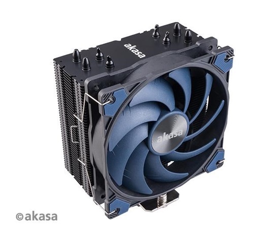 AKASA chladič CPU Alucia H4, Heatpipes, Black fins