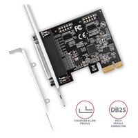 AXAGON PCEA-P1N, kontroler PCIe - 1x port równoległy (LPT), w zestawie LP