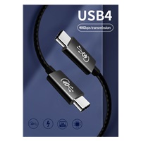 PREMIUMCORD Kabel USB4™ 40Gbps 8K@60Hz Thunderbolt 3, 0,8m