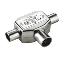 PremiumCord TV antenní slučovač-rozbočovač IEC 75 Ohm 1xF-2xM