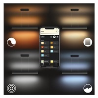PHILIPS Ensis Svítidlo závěsné, Hue White and color ambiance, 24V, 2x39W integr.LED, Černá