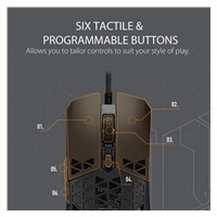 ASUS myš TUF GAMING M4 AIR (P307), USB, černá