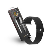 RhinoTech ocelový řemínek milánský tah pro Apple Watch 42 / 44 / 45mm černý