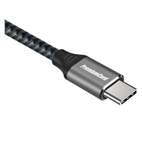 PREMIUMCORD Kabel USB-C M/M, 100W 20V/5A 480Mbps bavlněný oplet, 0,5m