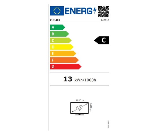 Philips MT IPS LED 23,8" 242B1G/00 - IPS panel, 1920x1080, D-Sub, DVI, HDMI, DP, USB 3.2, repro, pivot