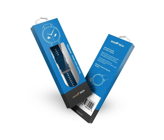 RhinoTech univerzální silikonový řemínek Quick Release 22mm tmavě modrý