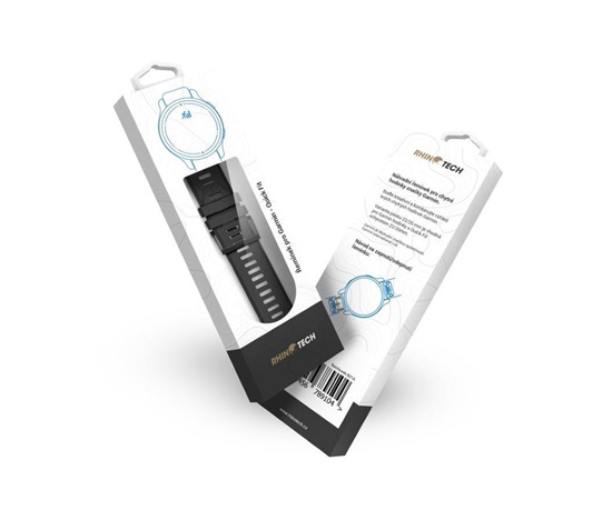 RhinoTech řemínek pro Garmin QuickFit silikonový outdoor 22mm černý