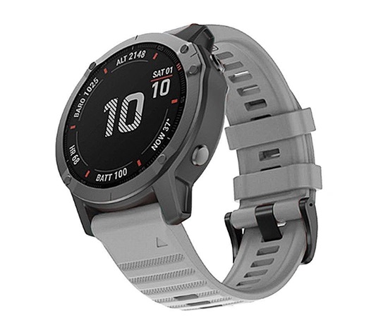 RhinoTech řemínek pro Garmin QuickFit silikonový outdoor 22mm šedý