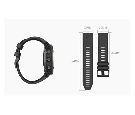 RhinoTech řemínek pro Garmin QuickFit silikonový outdoor 22mm tmavě zelený