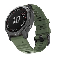 RhinoTech řemínek pro Garmin QuickFit silikonový outdoor 22mm tmavě zelený