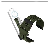 RhinoTech řemínek pro Garmin QuickFit silikonový outdoor 26mm tmavě zelený