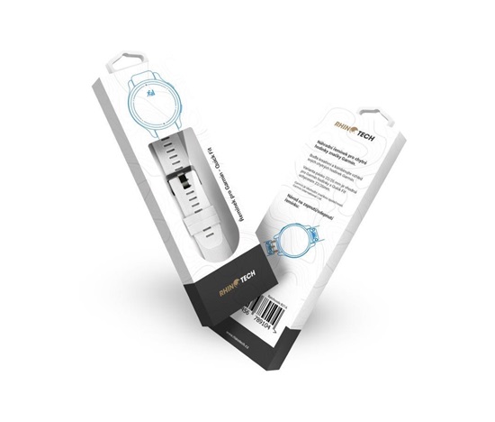 RhinoTech řemínek pro Garmin QuickFit sportovní silikonový 26mm bílý