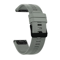 RhinoTech řemínek pro Garmin QuickFit sportovní silikonový 26mm šedý