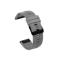 RhinoTech řemínek pro Garmin QuickFit sportovní silikonový 26mm šedý