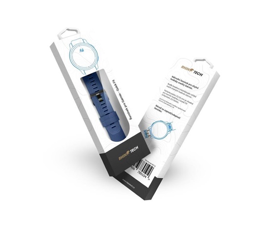 RhinoTech řemínek pro Garmin QuickFit sportovní silikonový 26mm tmavě modrý