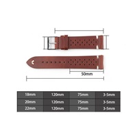 RhinoTech univerzální řemínek Genuine Leather Quick Release 18mm, červená