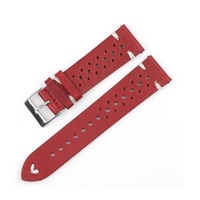 RhinoTech univerzální řemínek Genuine Leather Quick Release 22mm, červená