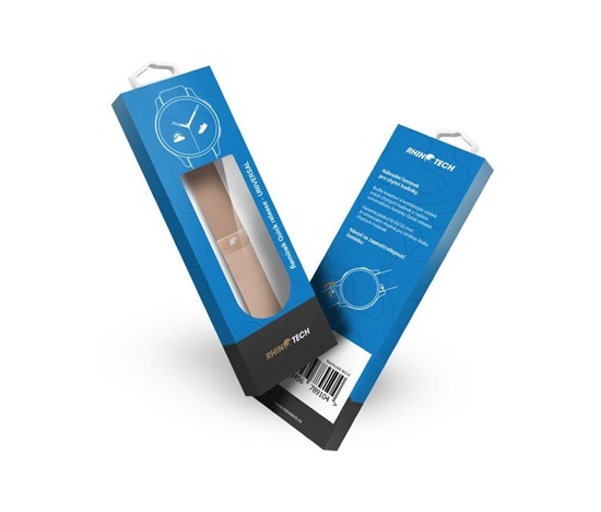 RhinoTech univerzální řemínek milánský tah Quick Release 18mm růžovo-zlatý