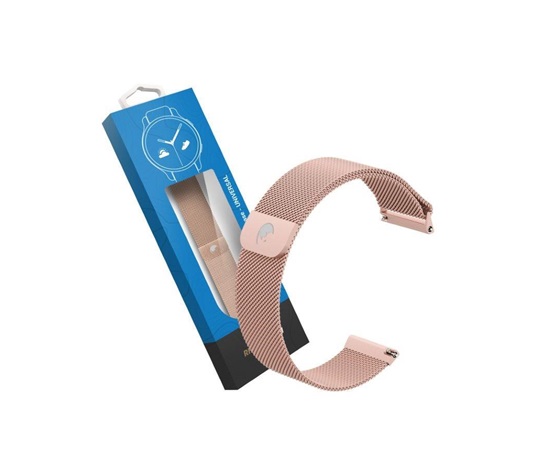 RhinoTech univerzální řemínek milánský tah Quick Release 20mm růžovo-zlatý