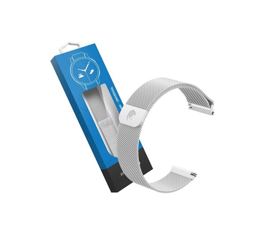 RhinoTech univerzální řemínek milánský tah Quick Release 20mm stříbrný