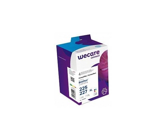 WECARE ARMOR cartridge pro BROTHER MFC-J4420DW, MFC-J4620DW (LC227/225XL CMYK) černá/black+C+M+Y 27ml/3x13ml