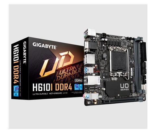 GIGABYTE MB Sc LGA1700 H610I DDR4, Intel H610, 2xDDR4, 2xDP, 1xHDMI, 1xVGA, mini-ITX