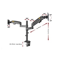 Kancelářský držák 2 monitorů Fiber Mounts H180B