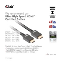 Club3D síťový přepínač - Switch, HDMI KVM Switch - Dual HDMI 4K 60Hz