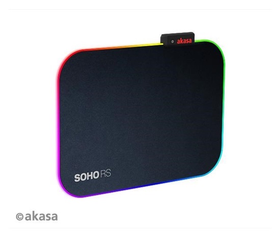 AKASA podložka pod myš SOHO RS, RGB gaming mouse pad, 35x25cm, 4mm thick