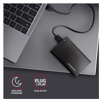 AXAGON EE25-A6M, USB 3.2 Gen 1 - SATA 6G 2.5", metalowa obudowa RAW, bezśrubowa