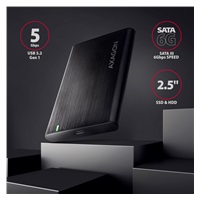 AXAGON EE25-A6C, USB-C 3.2 Gen 1 - SATA 6G 2.5", metalowa obudowa RAW, bezśrubowa