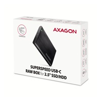 AXAGON EE25-A6C, USB-C 3.2 Gen 1 - SATA 6G 2.5", metalowa obudowa RAW, bezśrubowa