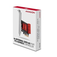 AXAGON PCES-SA6, PCIe kontroler - 6x wewnętrzny port SATA 6G, ASM1166, SP & LP