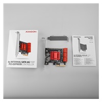 AXAGON PCES-SA6, PCIe kontroler - 6x wewnętrzny port SATA 6G, ASM1166, SP & LP