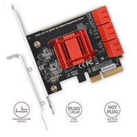 AXAGON PCES-SA6, PCIe kontroler - 6x wewnętrzny port SATA 6G, ASM1166, SP & LP