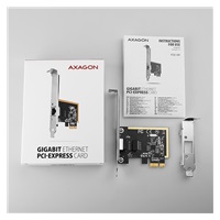 AXAGON PCEE-GRF, karta sieciowa PCIe - 1x Gigabit Ethernet port (RJ-45), Realtek 8111F, LP