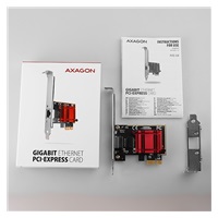 AXAGON PCEE-GIX, karta sieciowa PCIe - 1x Gigabit Ethernet port (RJ-45), Intel i210AT, PXE, LP