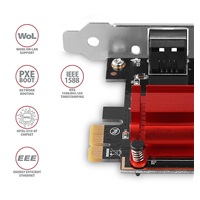 AXAGON PCEE-GIX, karta sieciowa PCIe - 1x Gigabit Ethernet port (RJ-45), Intel i210AT, PXE, LP