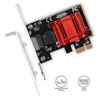 AXAGON PCEE-GIX, karta sieciowa PCIe - 1x Gigabit Ethernet port (RJ-45), Intel i210AT, PXE, LP